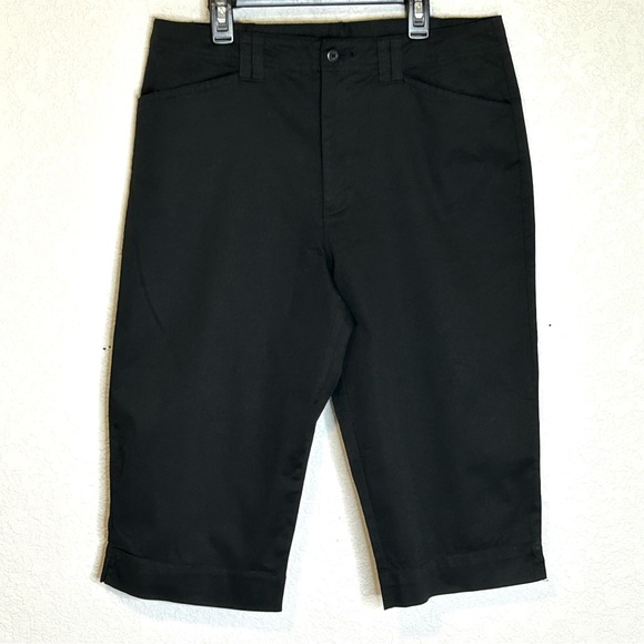 Stretch White Stag Size 12 Black Capri Crop Pants - Picture 1 of 10